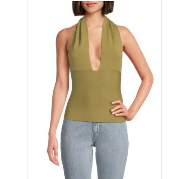 NEW WEWOREWHAT HALTER TOP SIZE MEDIUM WILLOW - Picture 1 of 4